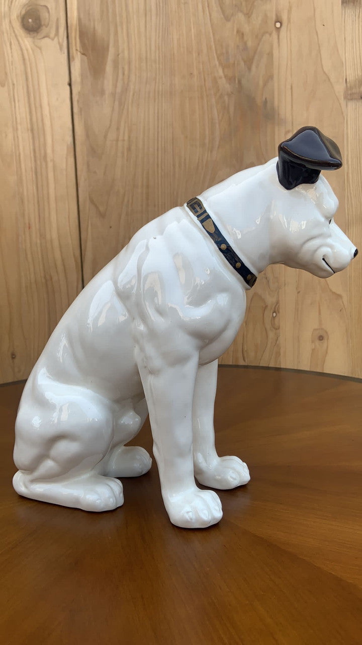 Vintage Ceramic RCA Victor His Masters Voice Nipper Dog Figurine by Sarsaparilla