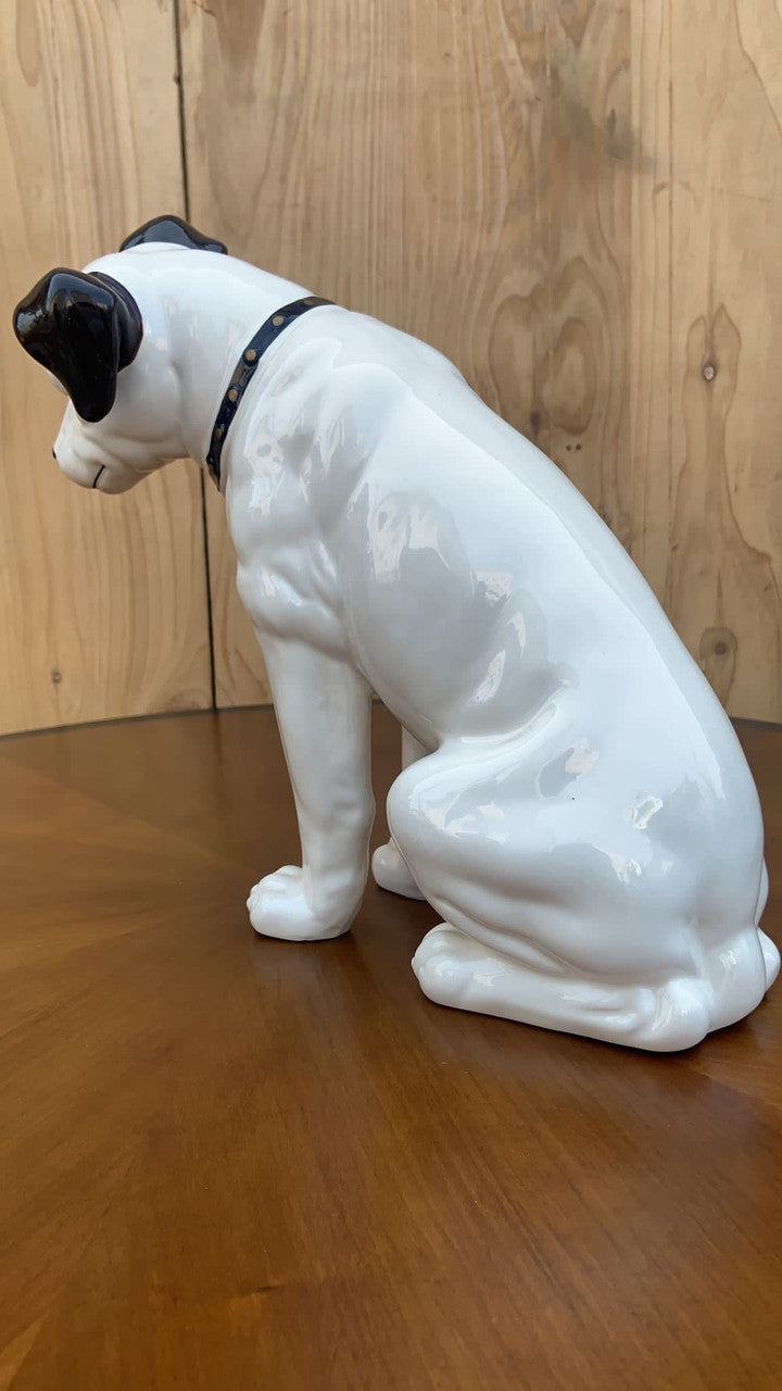 Vintage Ceramic RCA Victor His Masters Voice Nipper Dog Figurine by Sarsaparilla