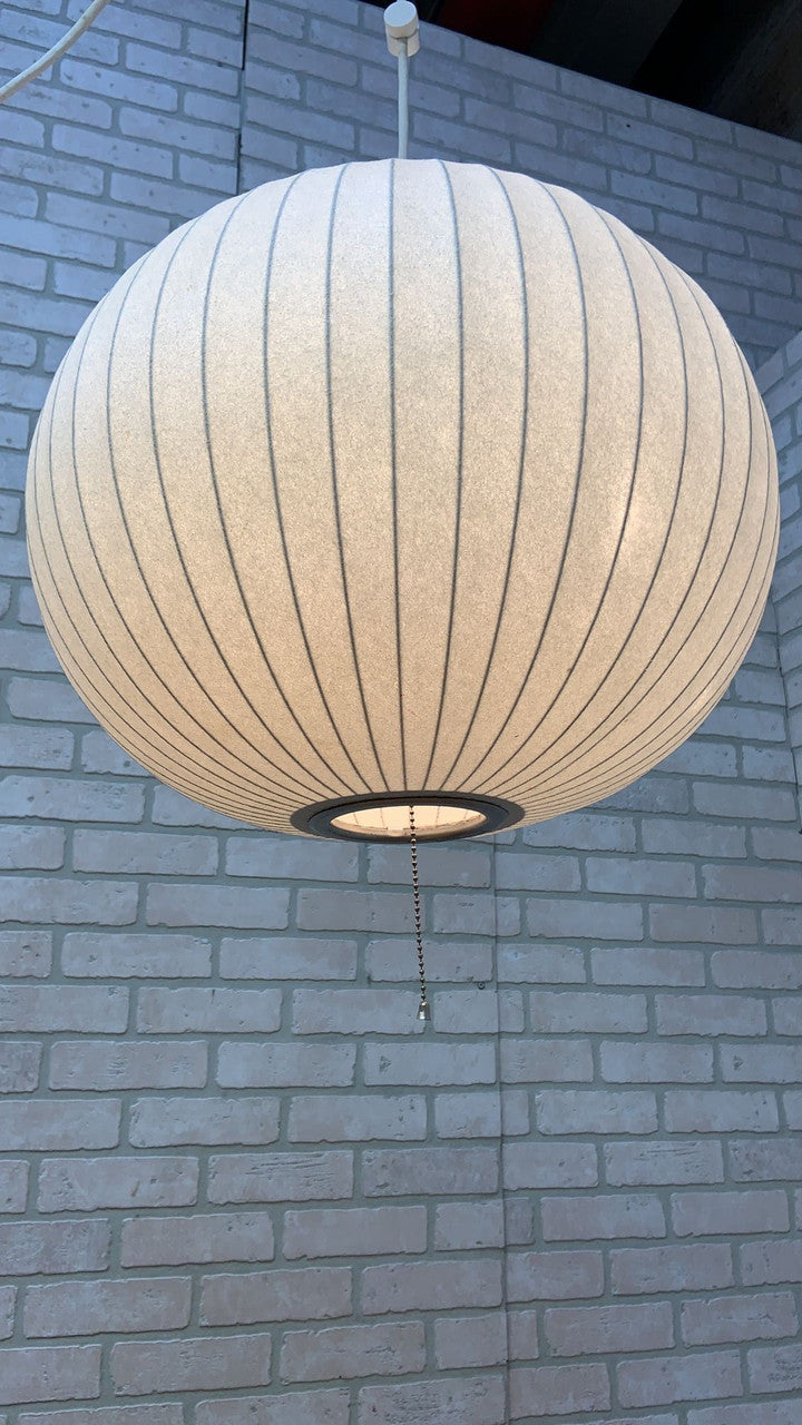 Vintage Mid Century Modern George Nelson Ball Pendant Bubble Lamp