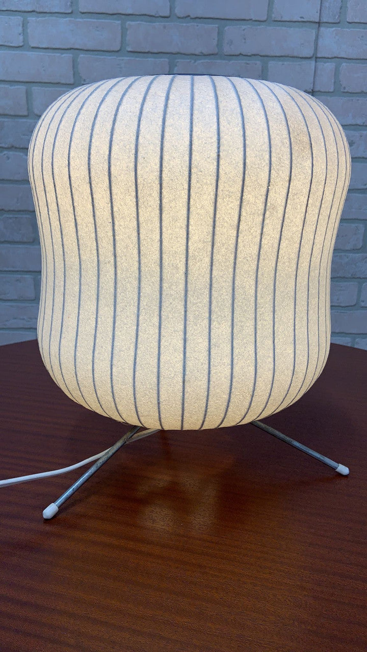 Vintage Mid Century Modern George Nelson Bubble Table Lamp on Tripod Base
