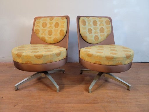 Vintage Mid Century Modern Retro Steelcase Coalesse "Topo" Swivel Lounge Chairs - Set of 6