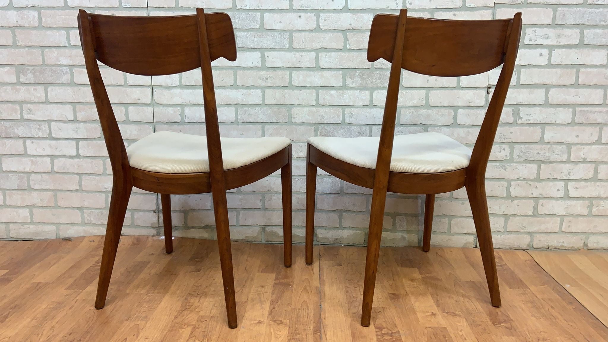 Mid Century Modern Kipp Stewart for Drexel Declaration Bowtie Back Side Chairs - Pair