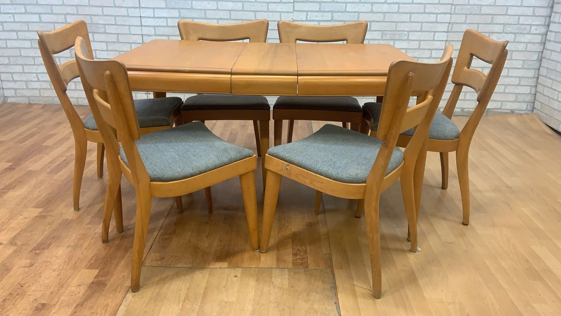 Mid Century Modern Haywood Wakefield 8 Piece Dining Set Vintage Grind