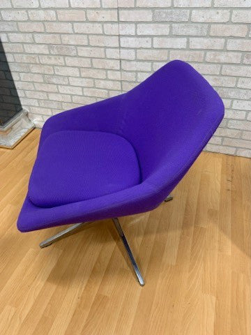 Mid Century Modern Overman Style Iris Swivel Pod Chairs by Allermuir - Pair