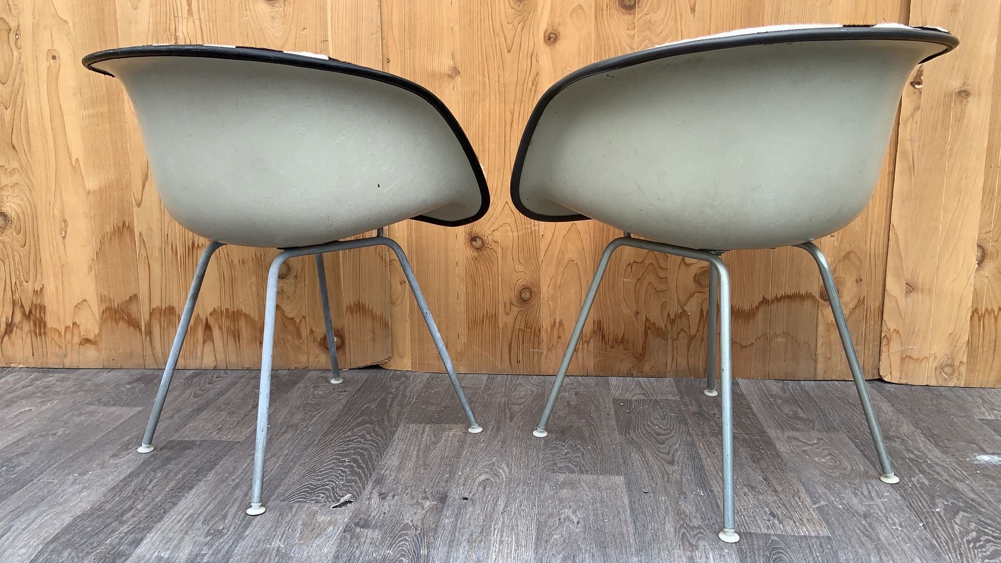 Mid Century Modern Eames La Fonda Chairs by Herman Miller Newly Upholstered - Pair