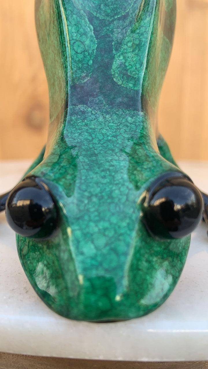 Vintage Bronze Frog Show Off by Frogman Artist Tim Cotterill