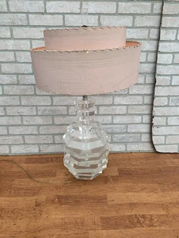 Mid Century Modern Lucite Table Lamp