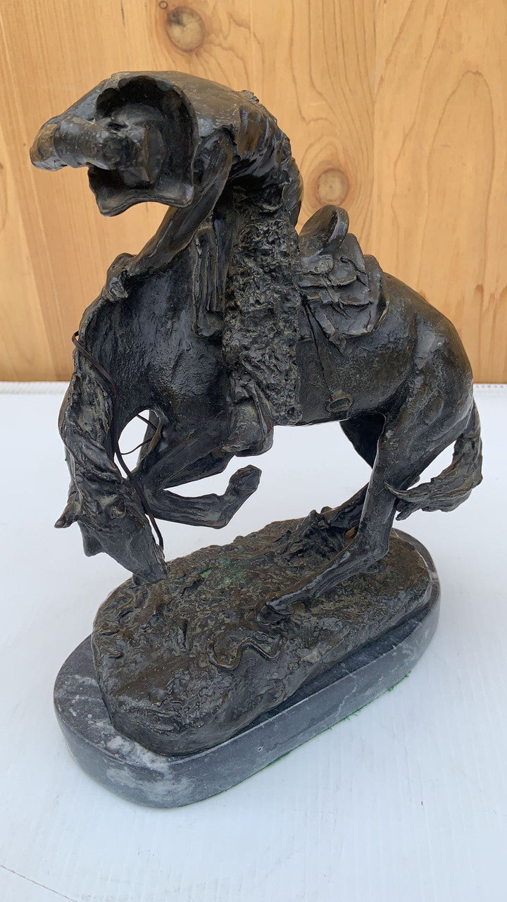 Vintage Rattlesnake by Frederic Remington Sculpture Statue