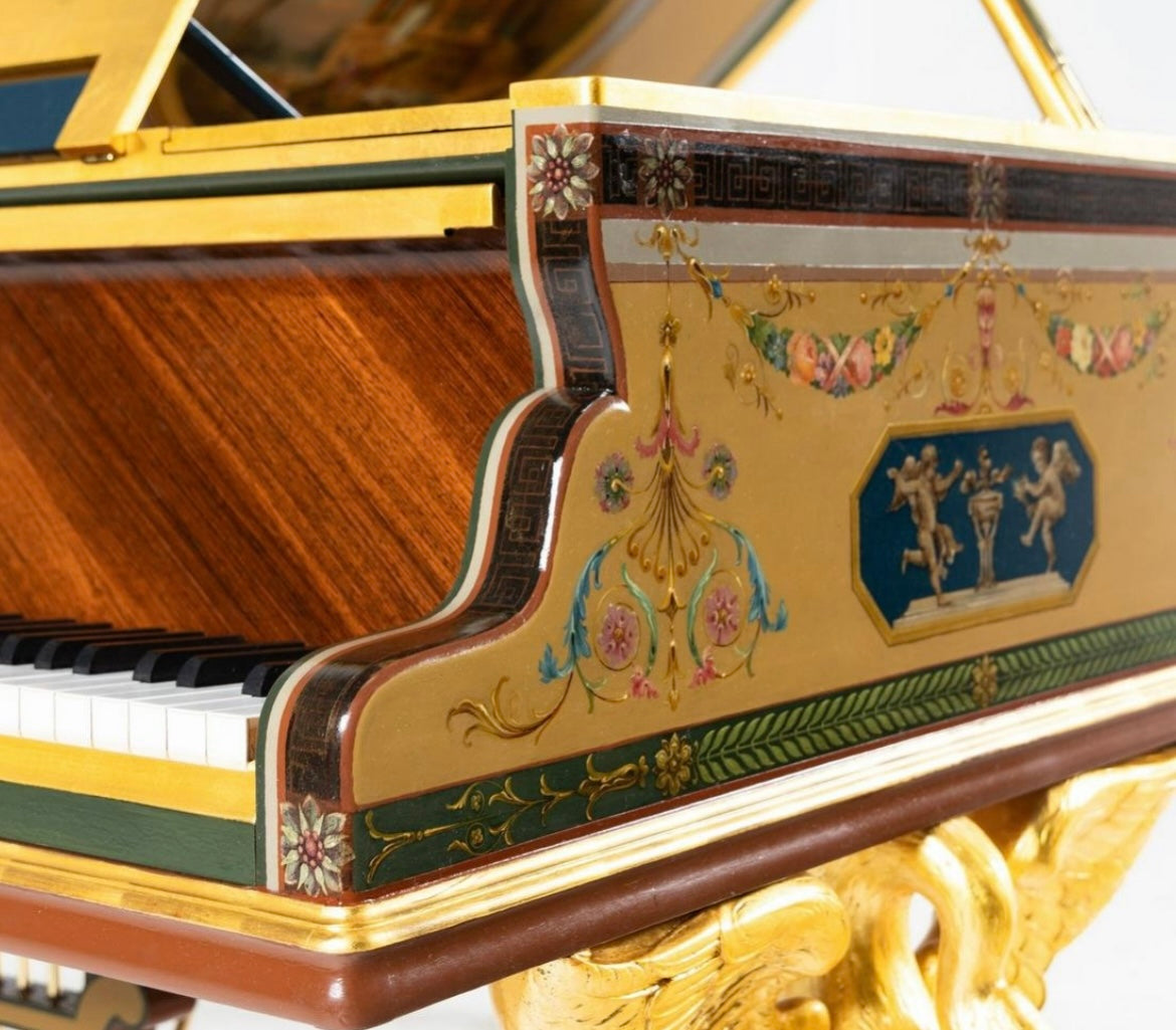 Antique French Erard Empire Grand Piano, Hand Painted & Signed by Pierre Guerin