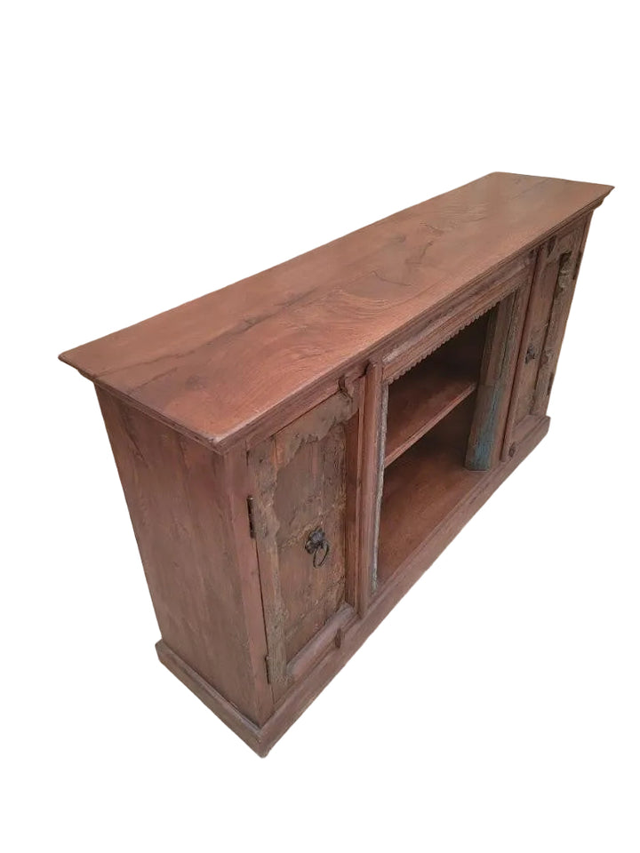 Antique Moroccan Rustic Reclaimed Wood Media Cabinet – Vintage Grind House
