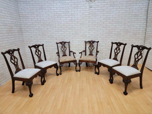 Vintage Set of Henredon Mahogany Ball-Claw Chippendale Dining Chairs