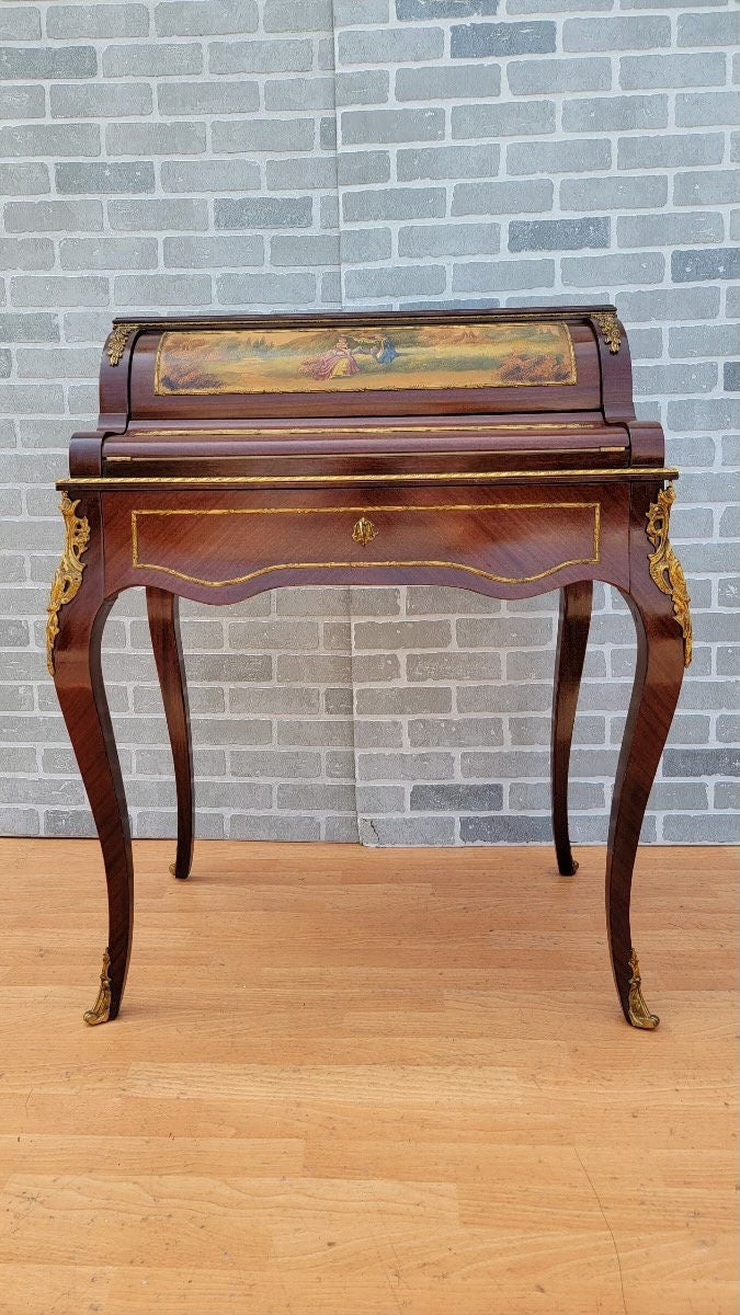 Antique French Louis XV Style Bureau De Pente Ladies Desk