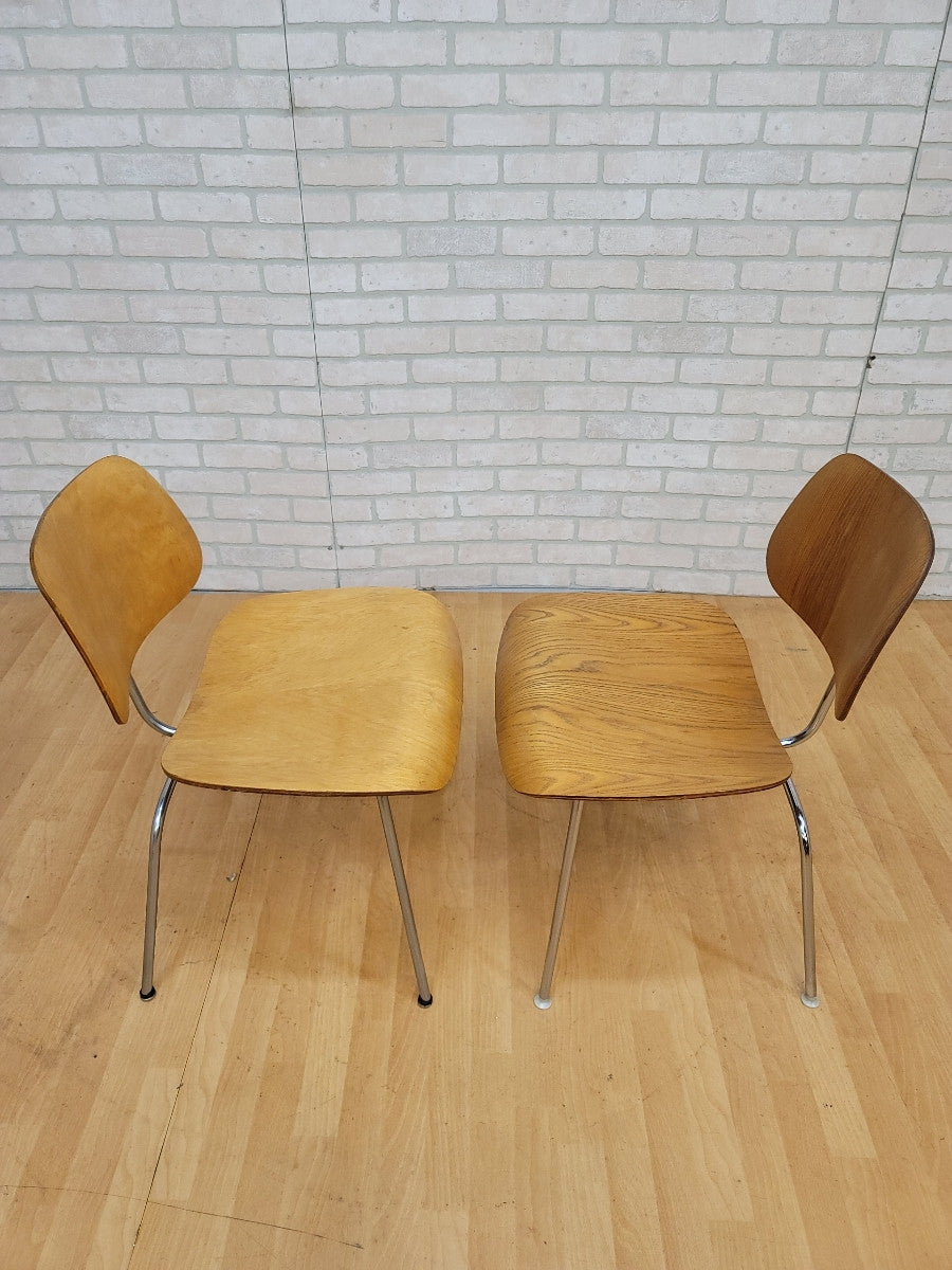 Mid Century Modern Eames Herman Miller Side Chairs - Pair