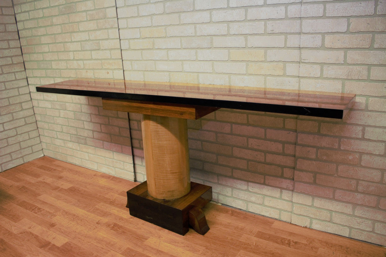 Art Deco French Palisander with Sycamore Console Table