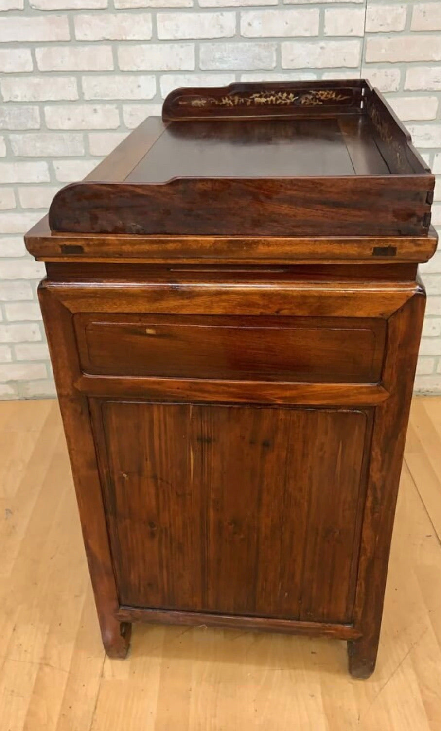 Antique Chinese Jiangsu Province Rosewood with Bone Inlay Sideboard Cabinet