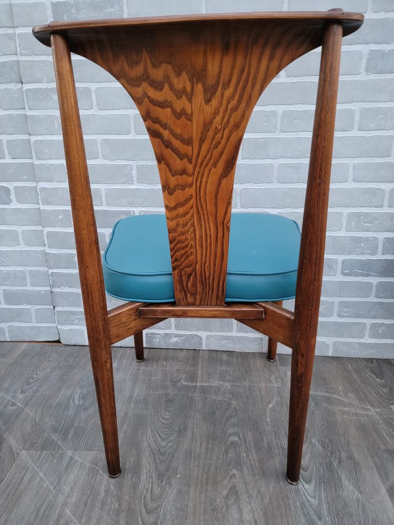 Mid Century Modern Lawrence Peabody for Nemschoff Model 304 Dining Chair Newly Upholstered In Leather - Set of 6