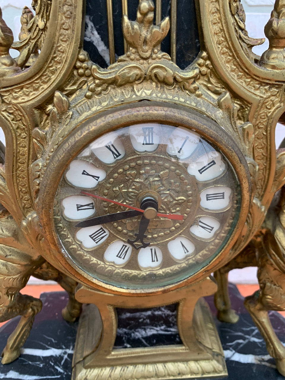 Imperial Franz Hermle Brevettato Ornate Figural Mantle Clock