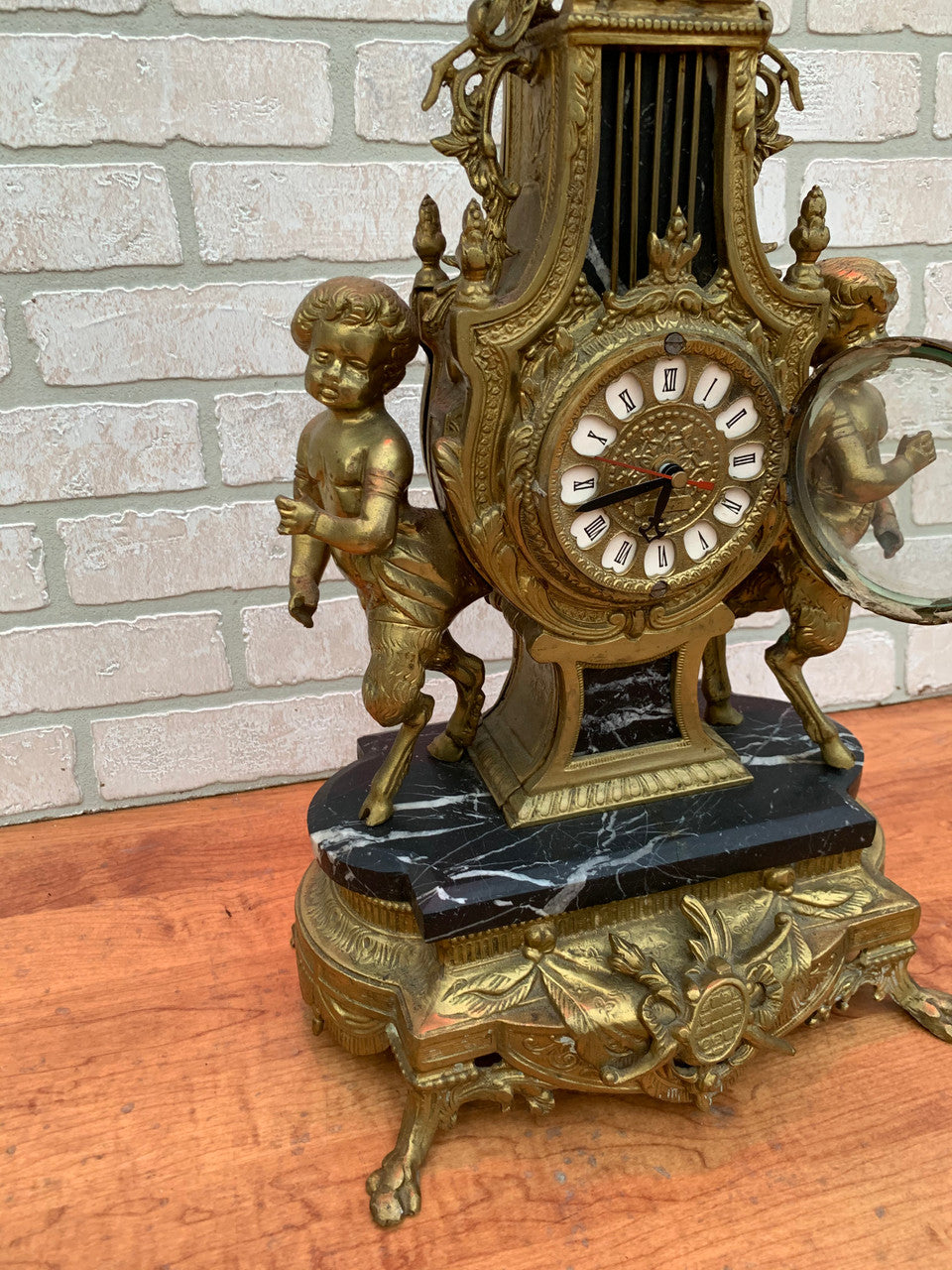Imperial Franz Hermle Brevettato Ornate Figural Mantle Clock