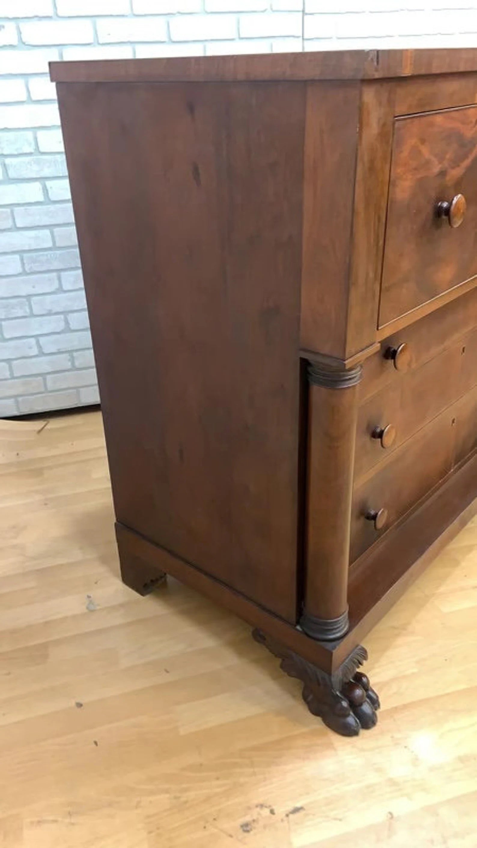 Antique Empire Style Chest of Drawers Cabinet Storage