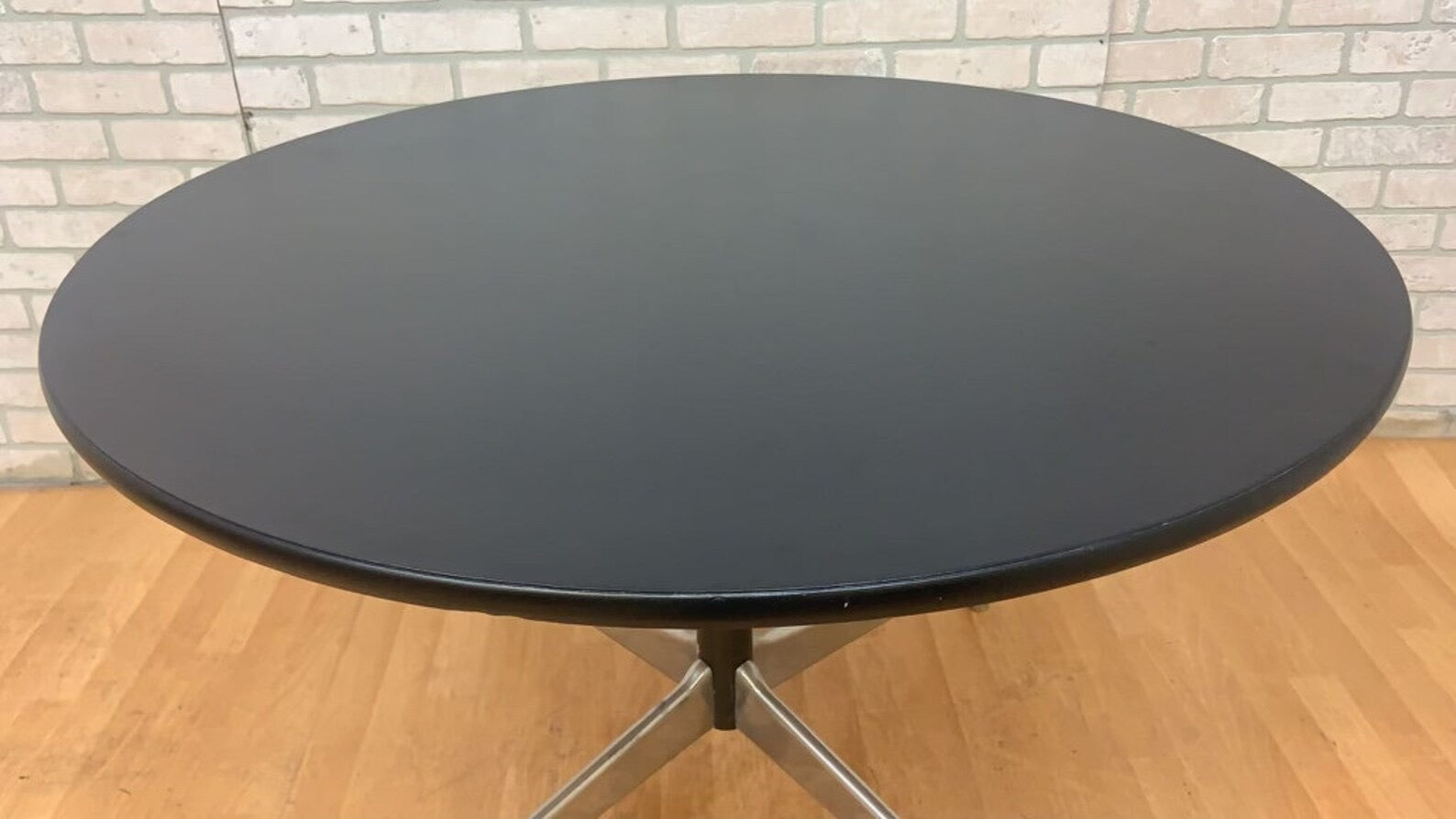 Vintage Mid Century Modern Eames Group Herman Miller Black Laminate Dining Table