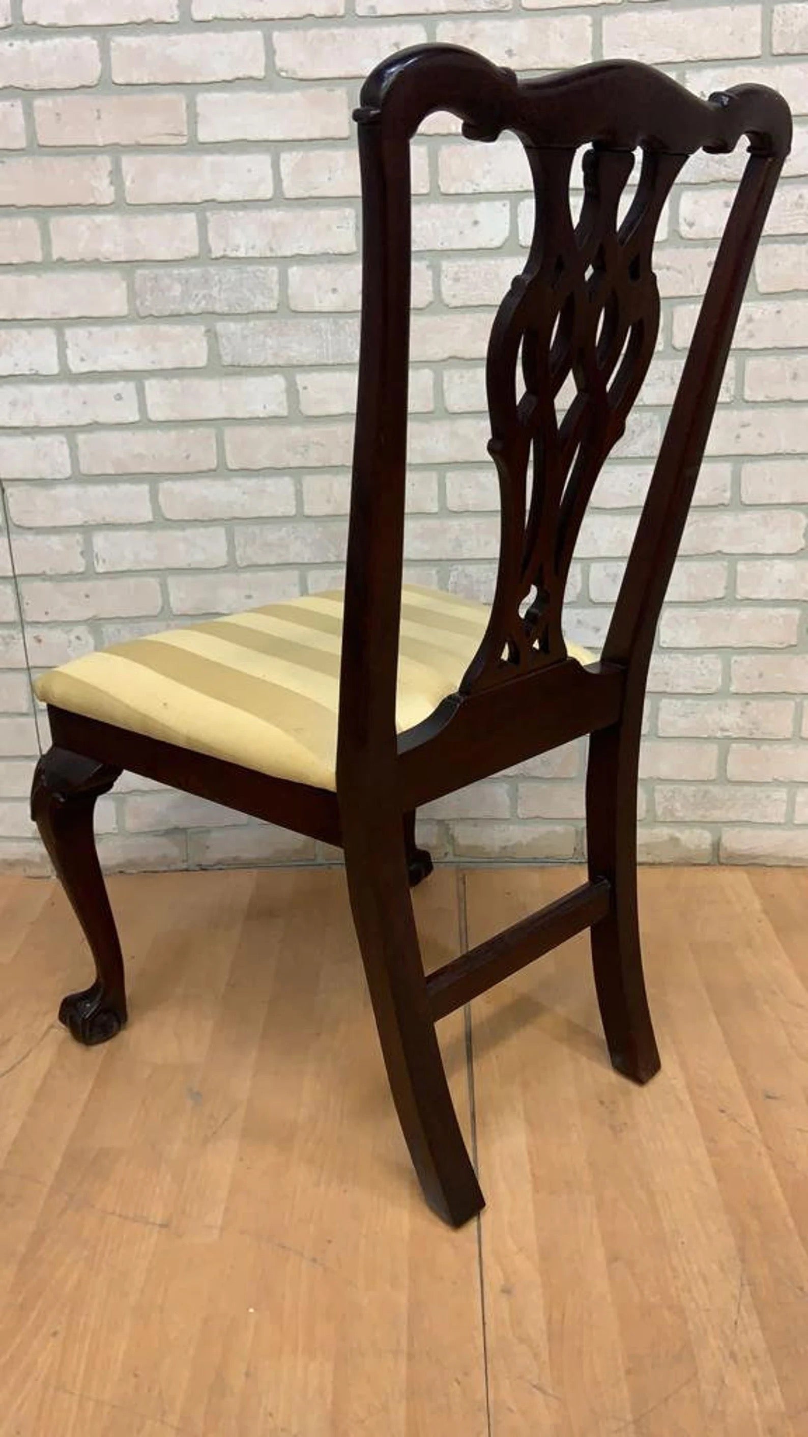 Vintage Traditional Chippendale Ball and Claw Mahogany Dining Chairs - Set of 6