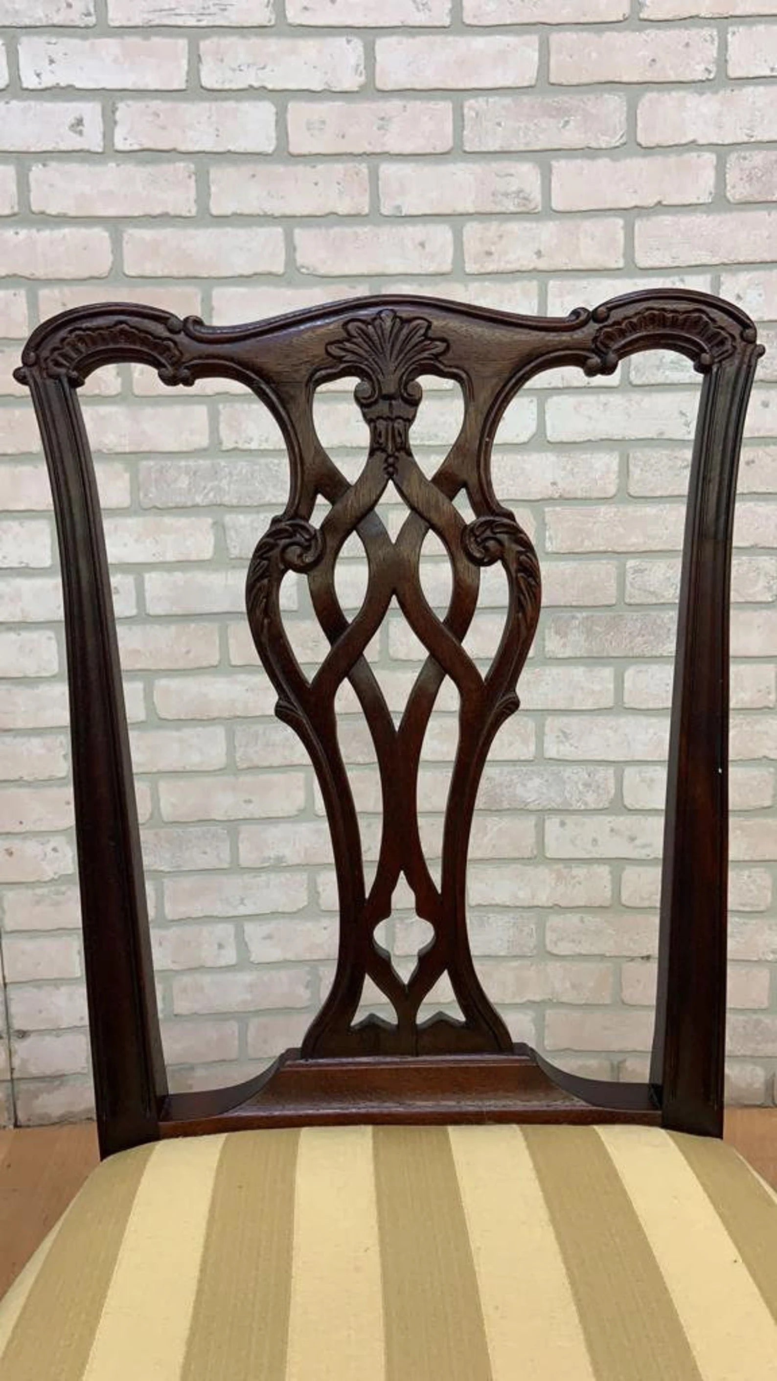 Vintage Traditional Chippendale Ball and Claw Mahogany Dining Chairs - Set of 6