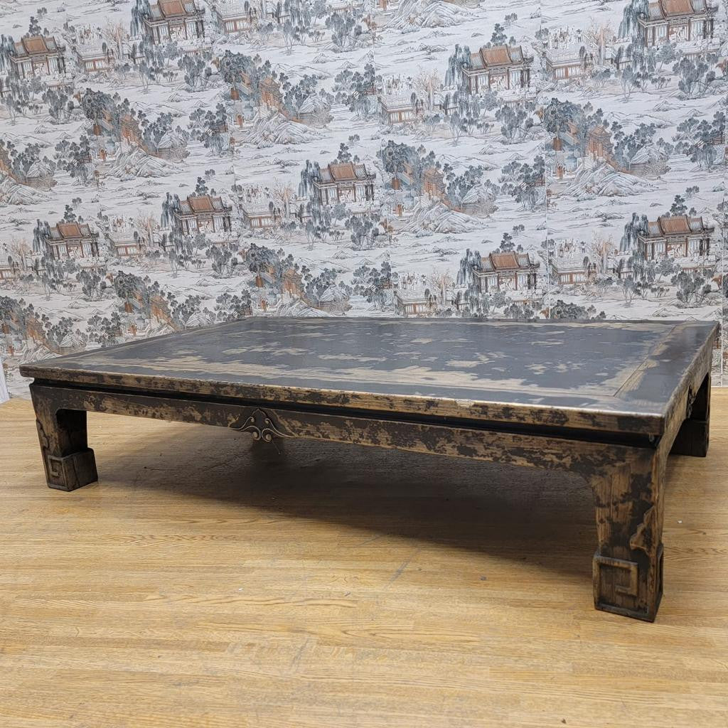 Antique Shanxi Province Elm Coffee Table Cut From Chinese Bed