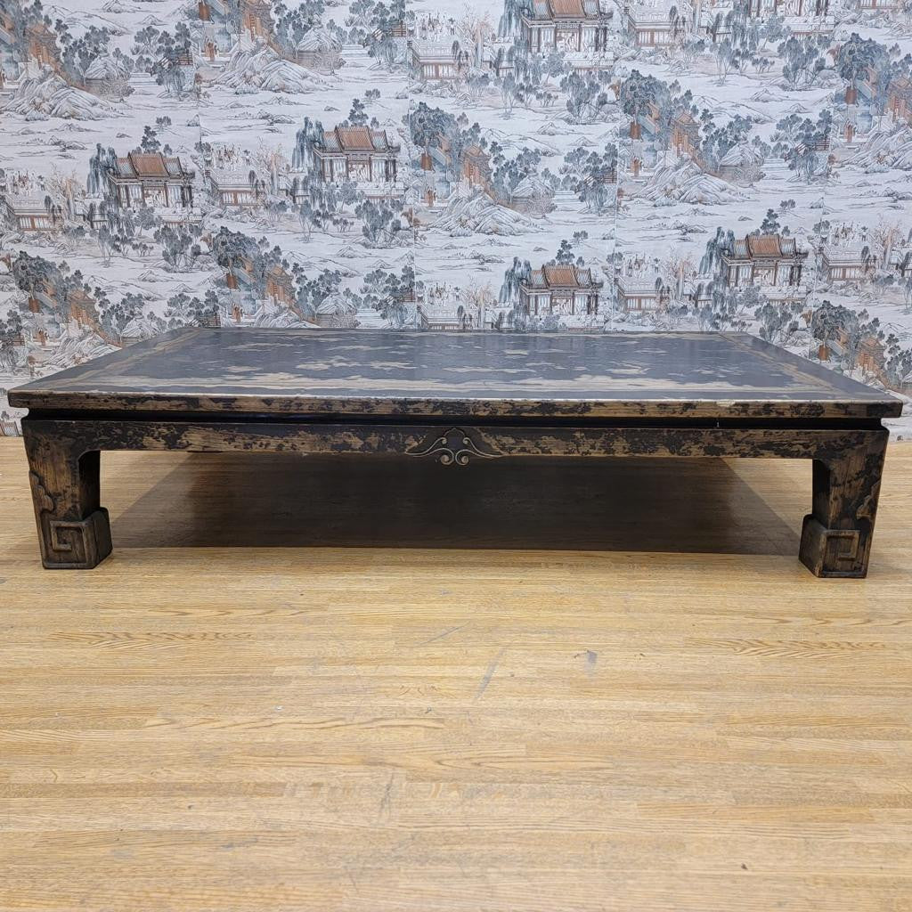 Antique Shanxi Province Elm Coffee Table Cut From Chinese Bed