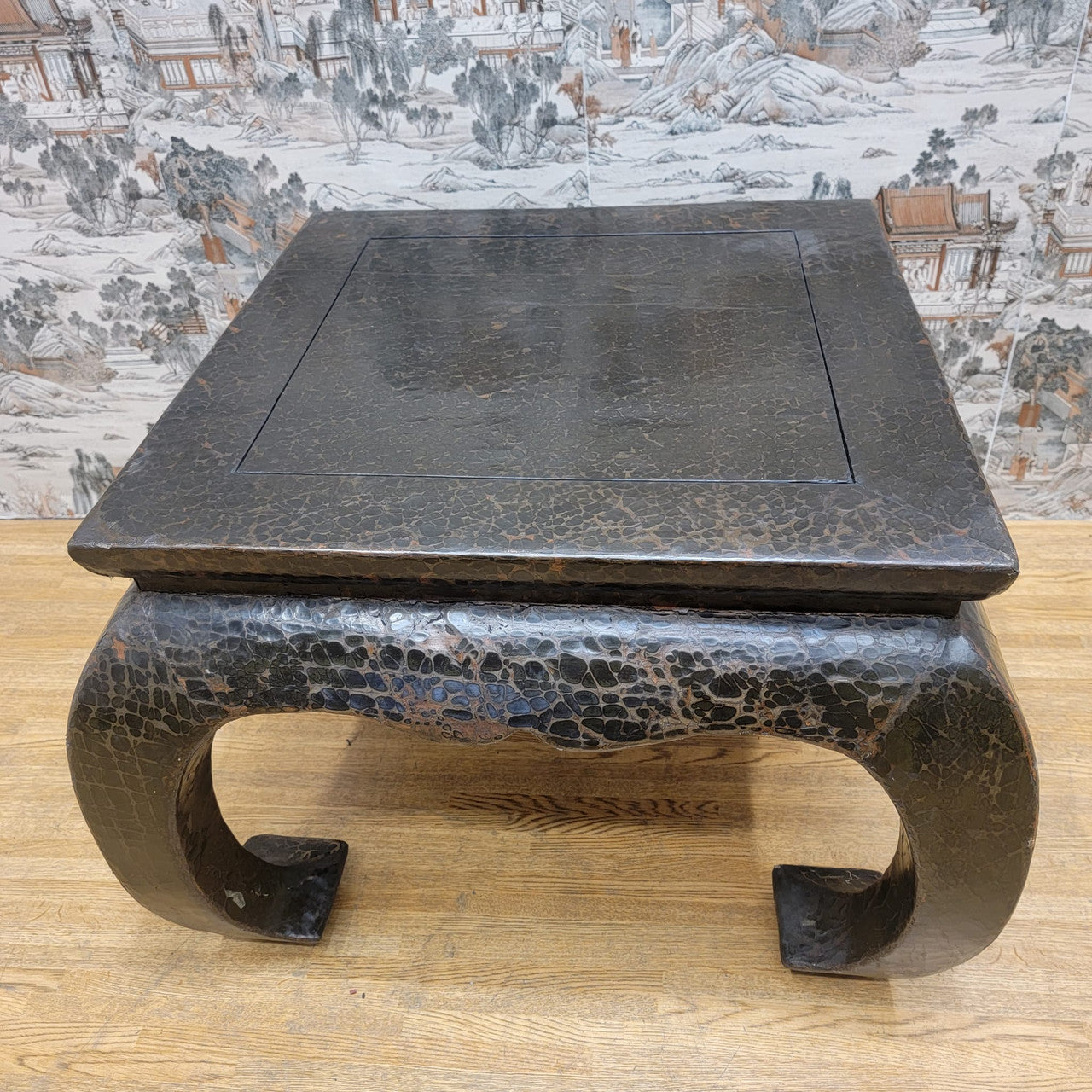 Antique Shanxi Province Linen Wrapped Elm Coffee Table