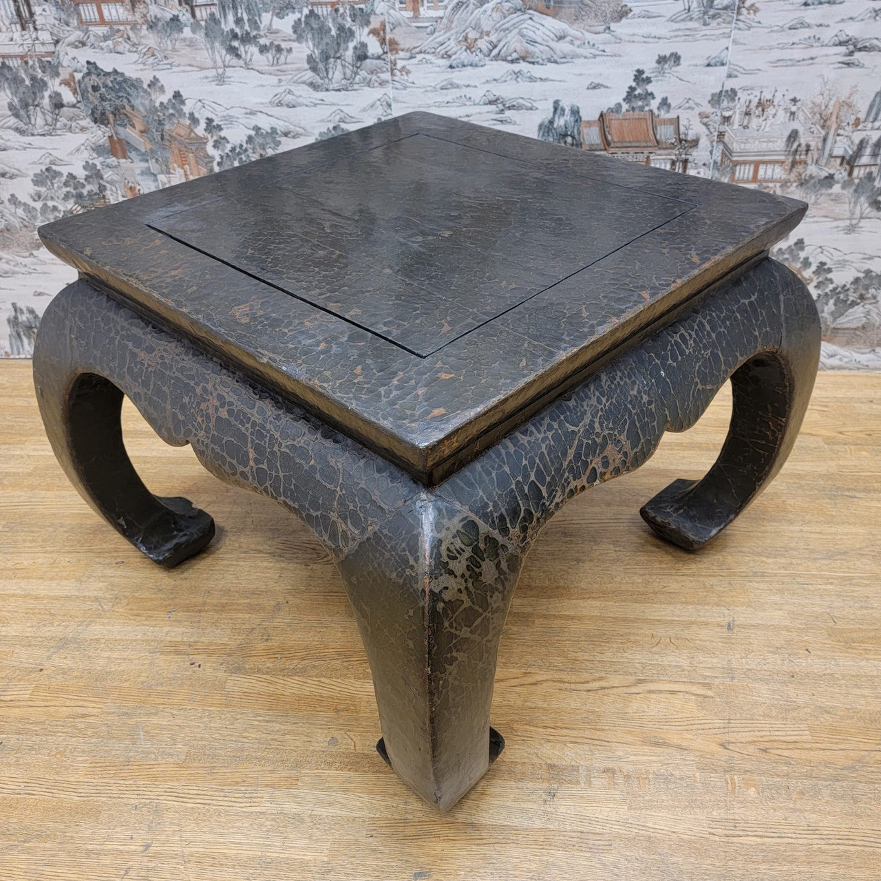 Antique Shanxi Province Linen Wrapped Elm Coffee Table