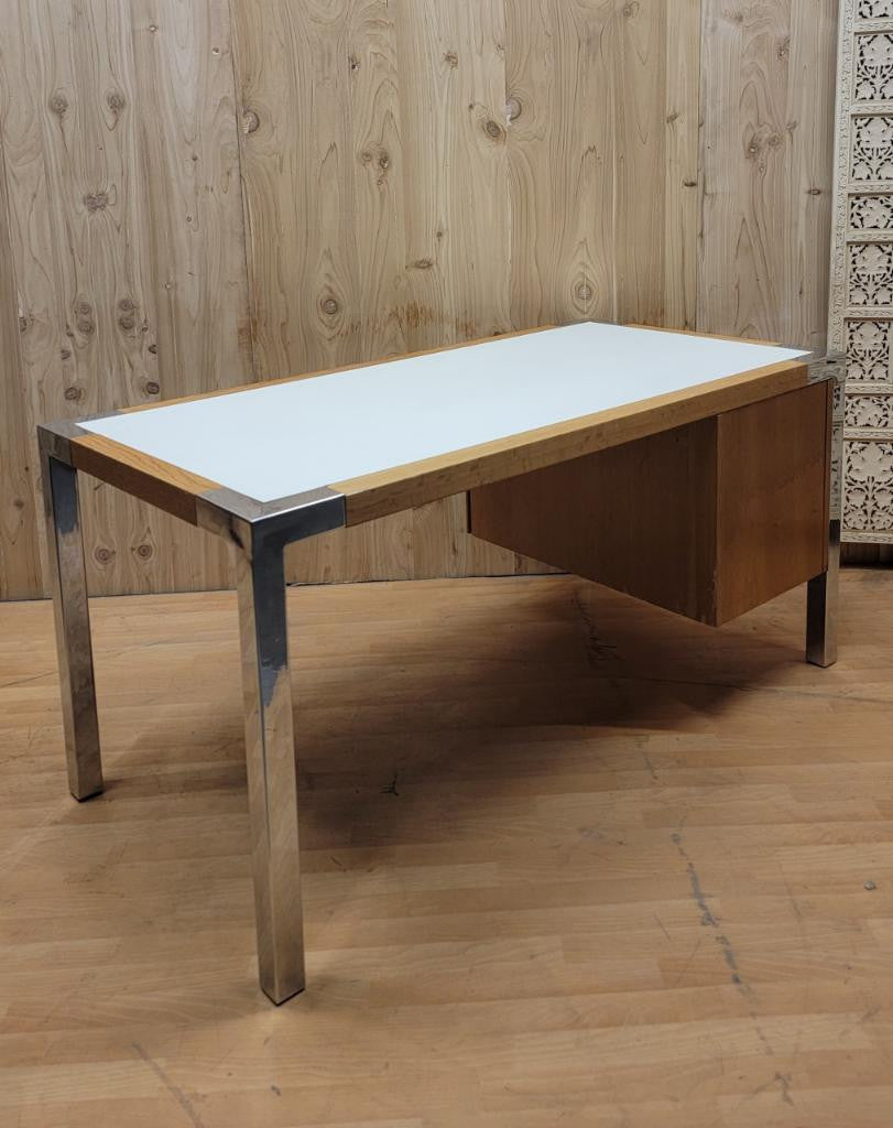 Mid Century Modern Oak Executive Desk by Thonet