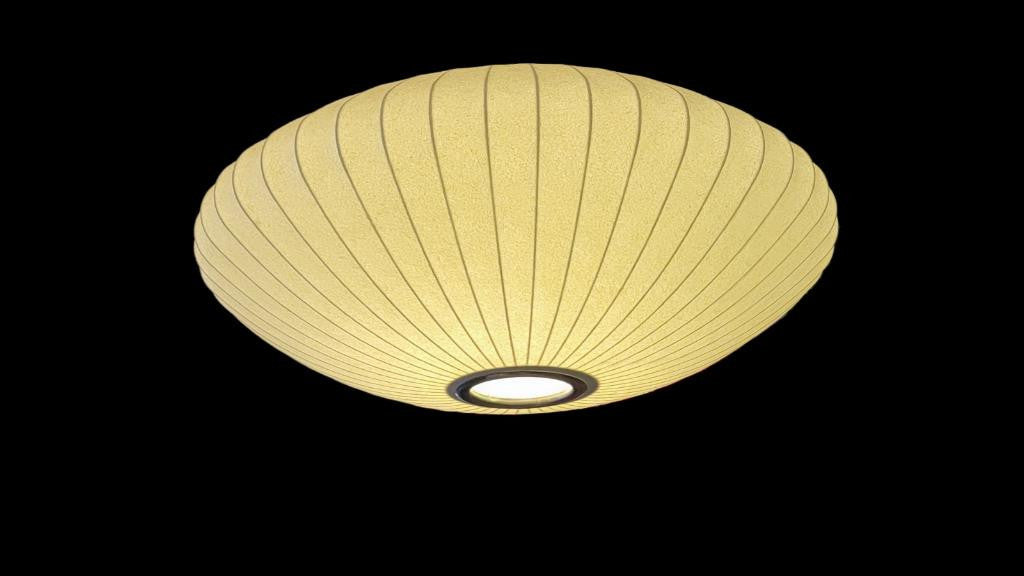 Mid Century Modern George Nelson Small Atomic Style Hanging Saucer Bubble Lamp