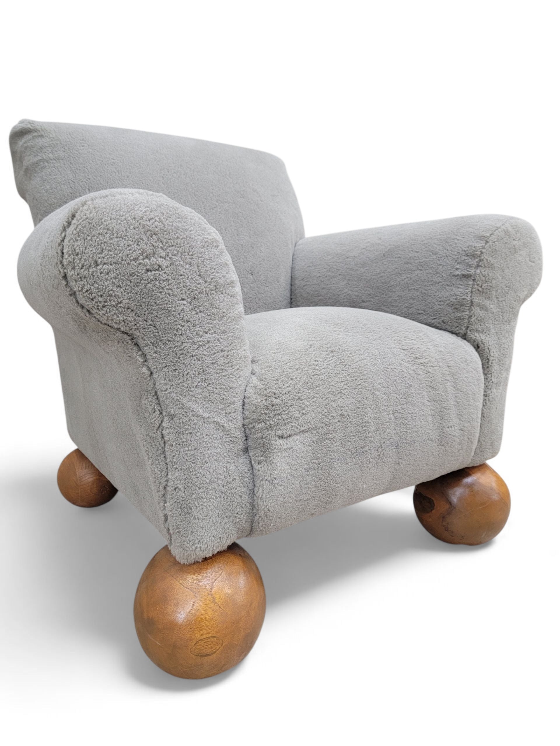Vintage Teddy Bear Lounge Chairs Newly Reupholstered - Pair