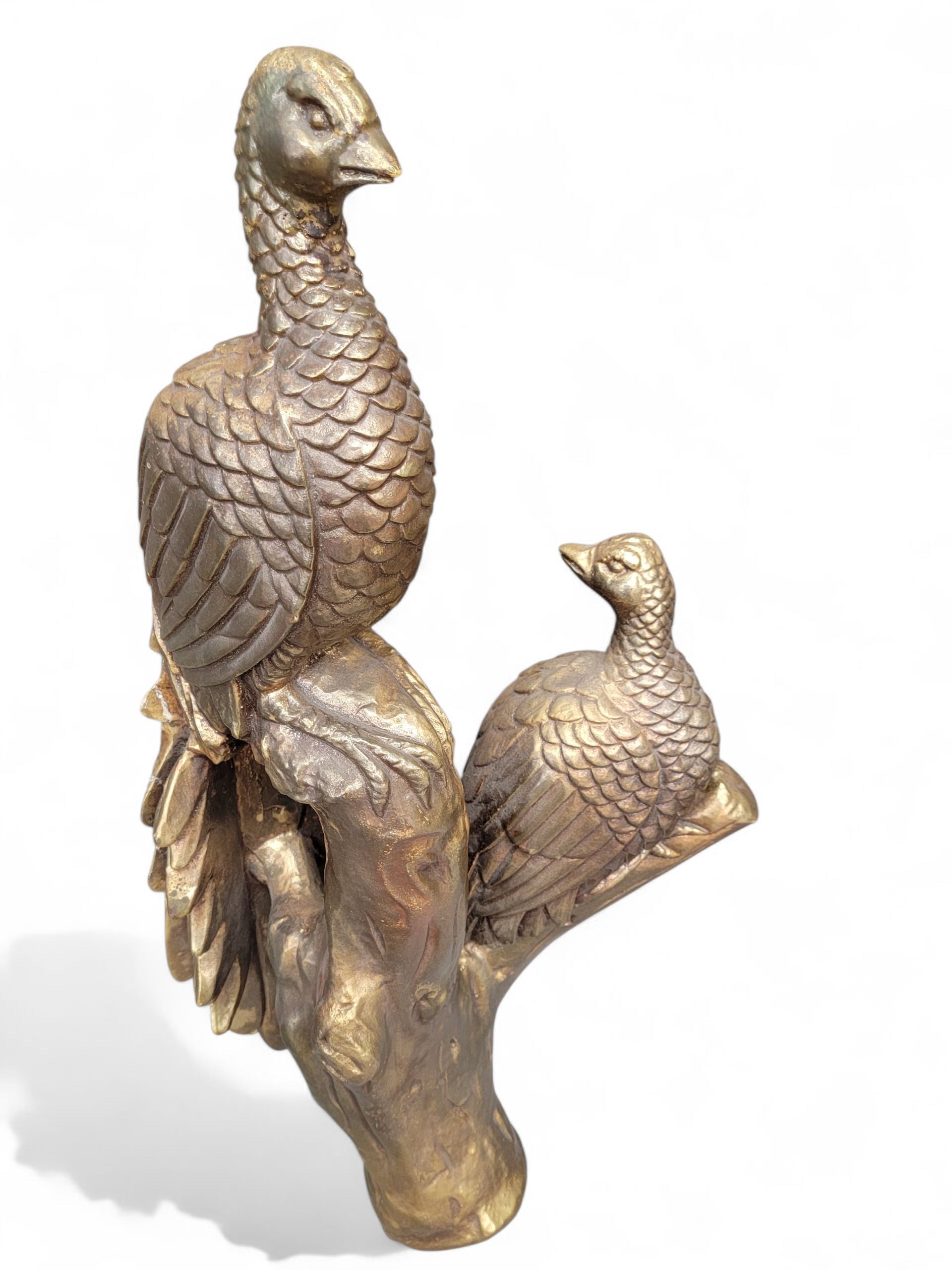 NEW - Italian Hollywood Regency Gilded Large Round Peacock Mirror