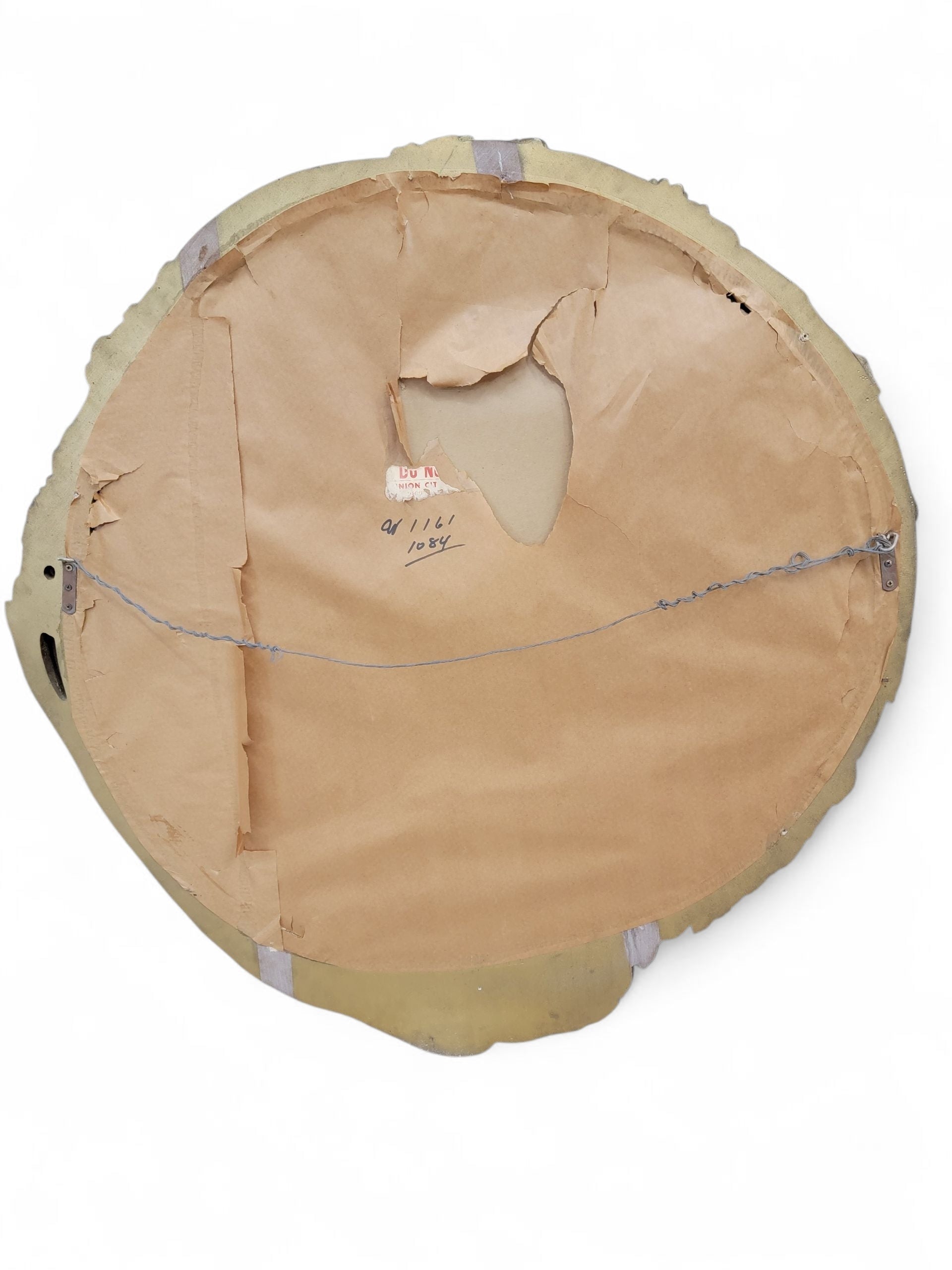 NEW - Italian Hollywood Regency Gilded Large Round Peacock Mirror