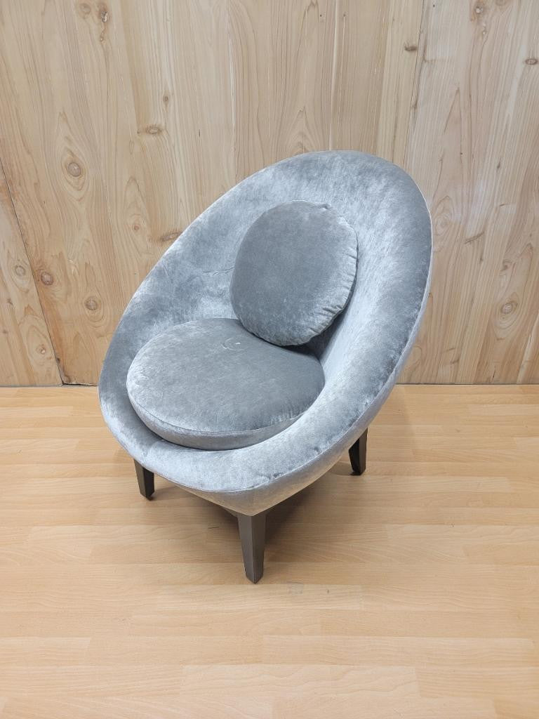 Mid Century Modern French Modernist Jean Royère Style Chair Newly Upholstered
