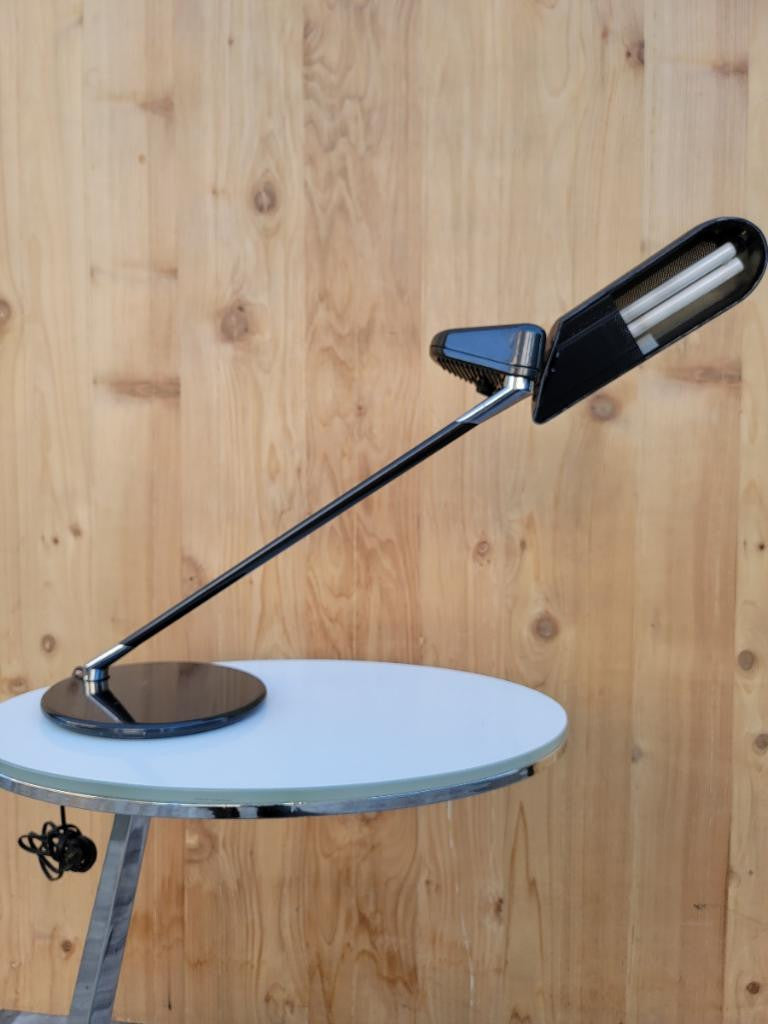 Postmodern Bruno Gecchelin for Arteluce Adjustable Desk Lamp ‘Ring’ - Pair