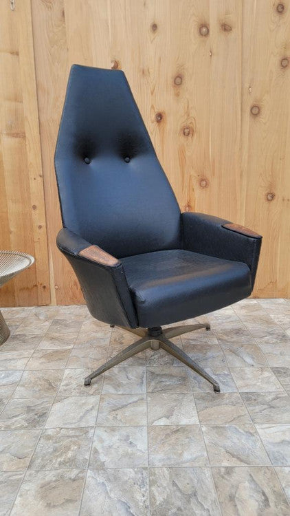 Mid Century Modern High Back Swivel Lounge Chair by Adrian Pearsall