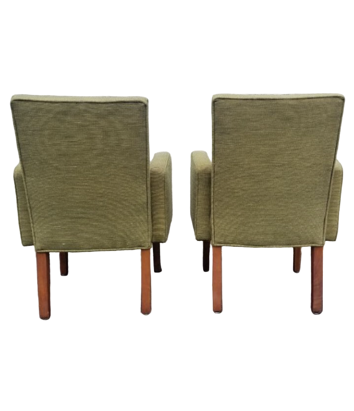 Mid Century Modern Chairs by Milwaukee Chair Company for Upholstery - Pair