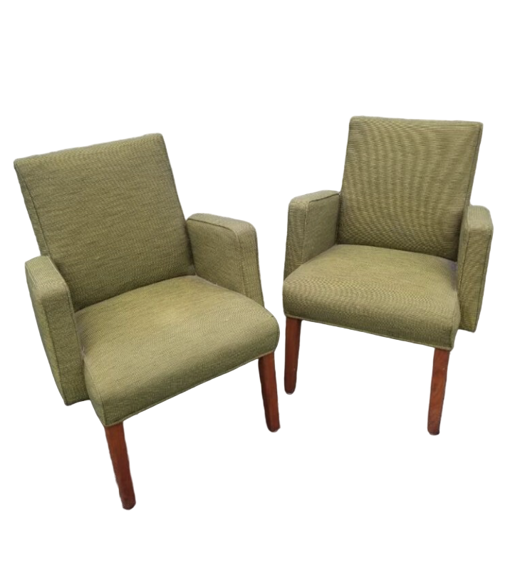 Mid Century Modern Chairs by Milwaukee Chair Company for Upholstery - Pair