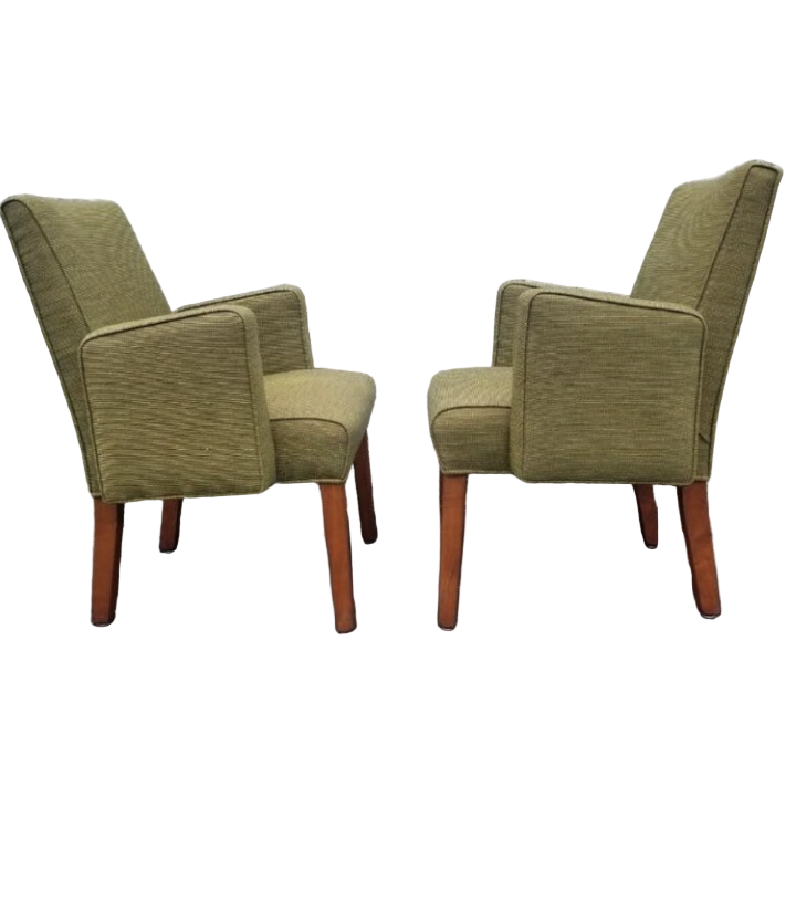 Mid Century Modern Chairs by Milwaukee Chair Company for Upholstery - Pair