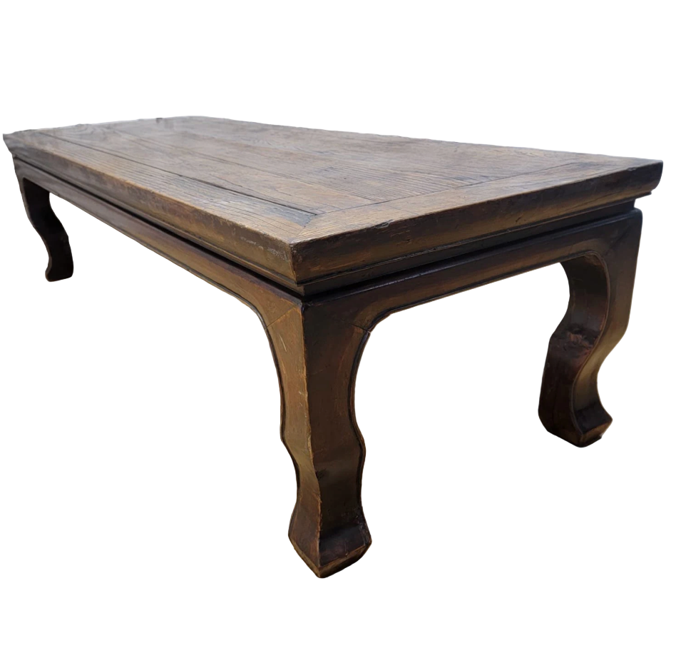 Antique Wabi Sabi Style Shanxi Province Rectangular Elm Coffee Table
