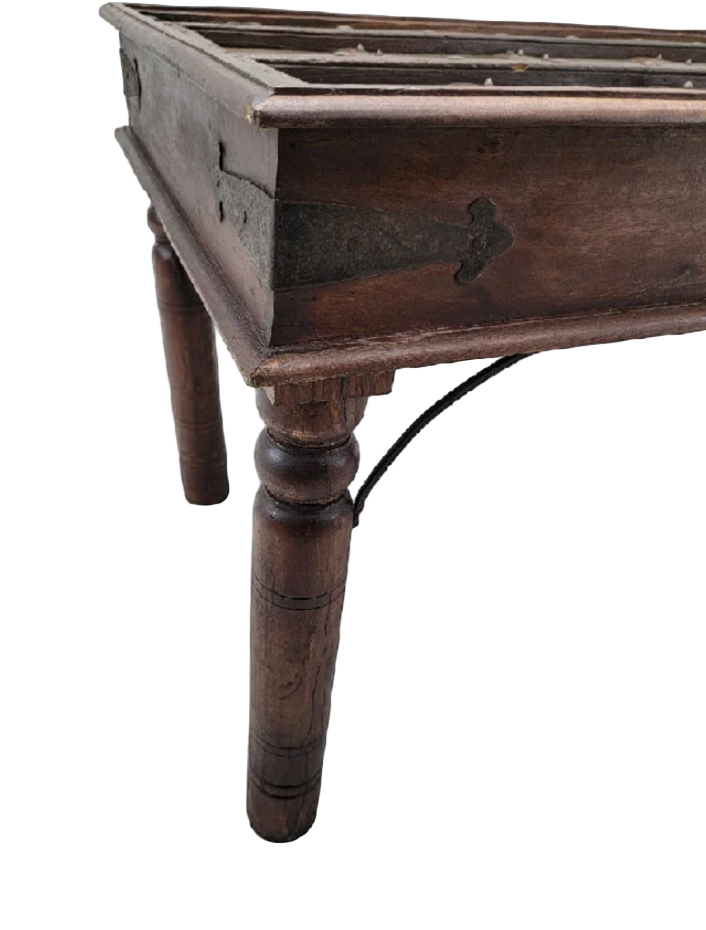 Antique Rustic Table Crafted from Historic Indian Door