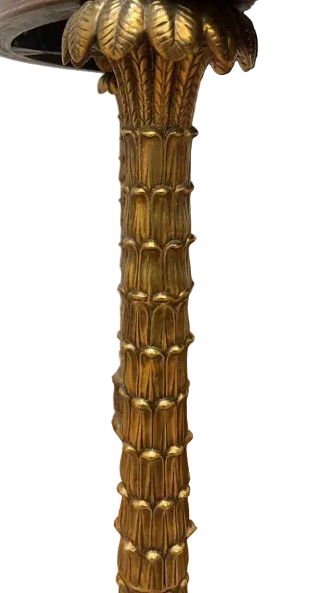 Hollywood Regency Brass Palm Tree Legs Entryway Table by Maitland Smith