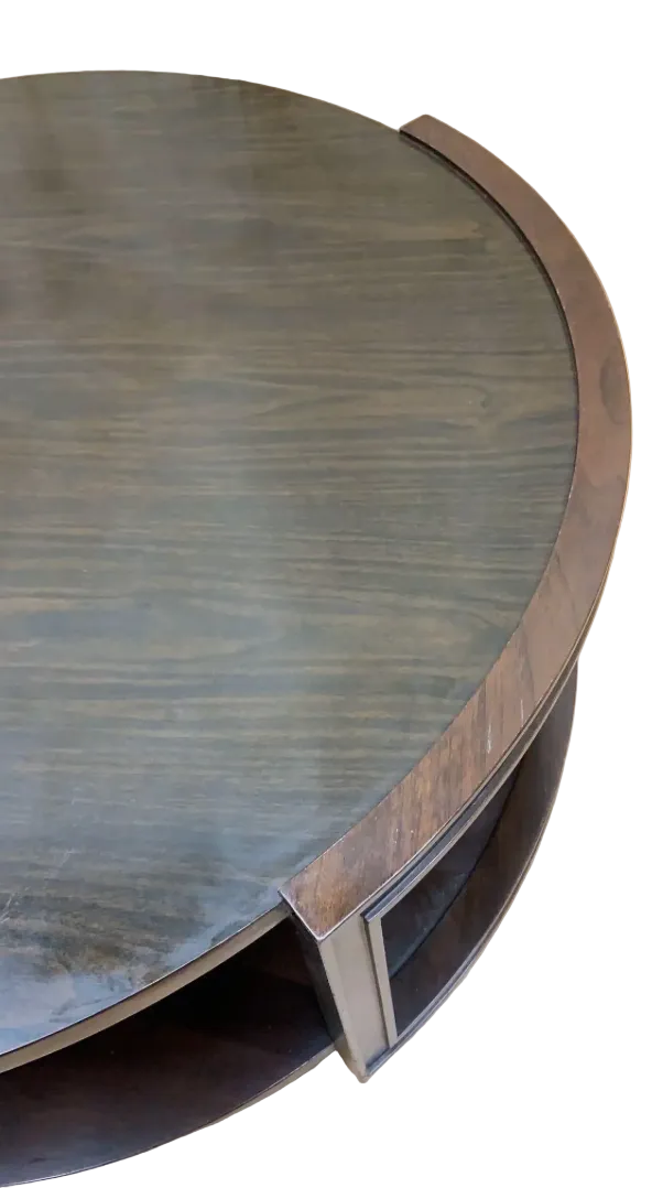 Mid Century Modern Two Tier Coffee Table on Casters by Dunbar