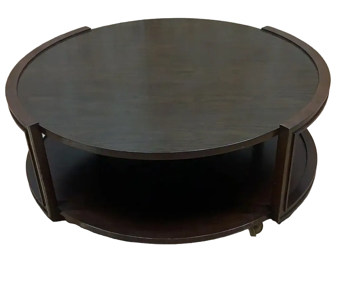 Mid Century Modern Two Tier Coffee Table on Casters by Dunbar