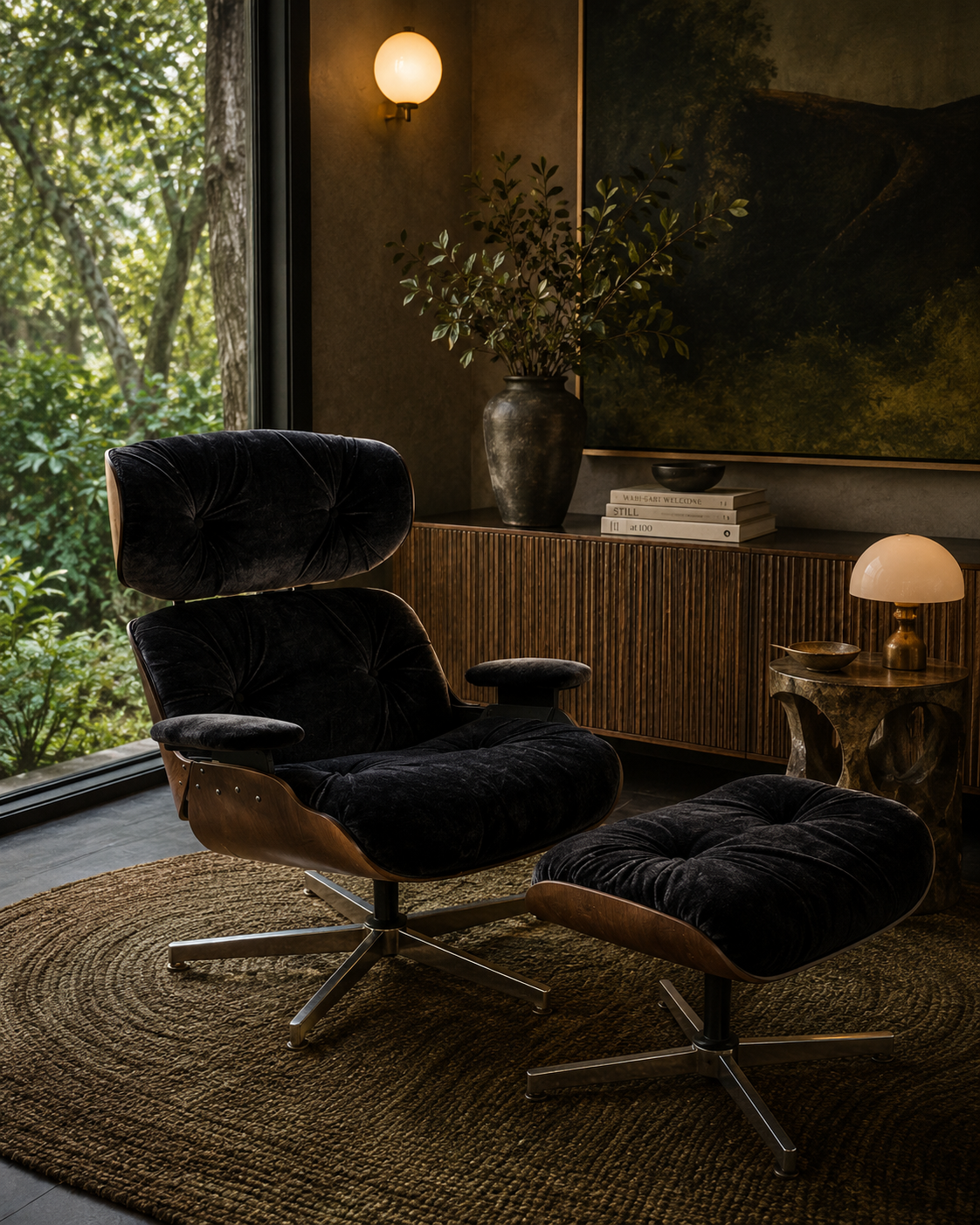 MCM Plycraft Lounge Chair and Ottoman Newly Reupholstered