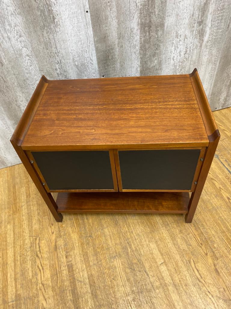 Mid Century Modern Dillingham Walnut Record Cabinet /Side End Table