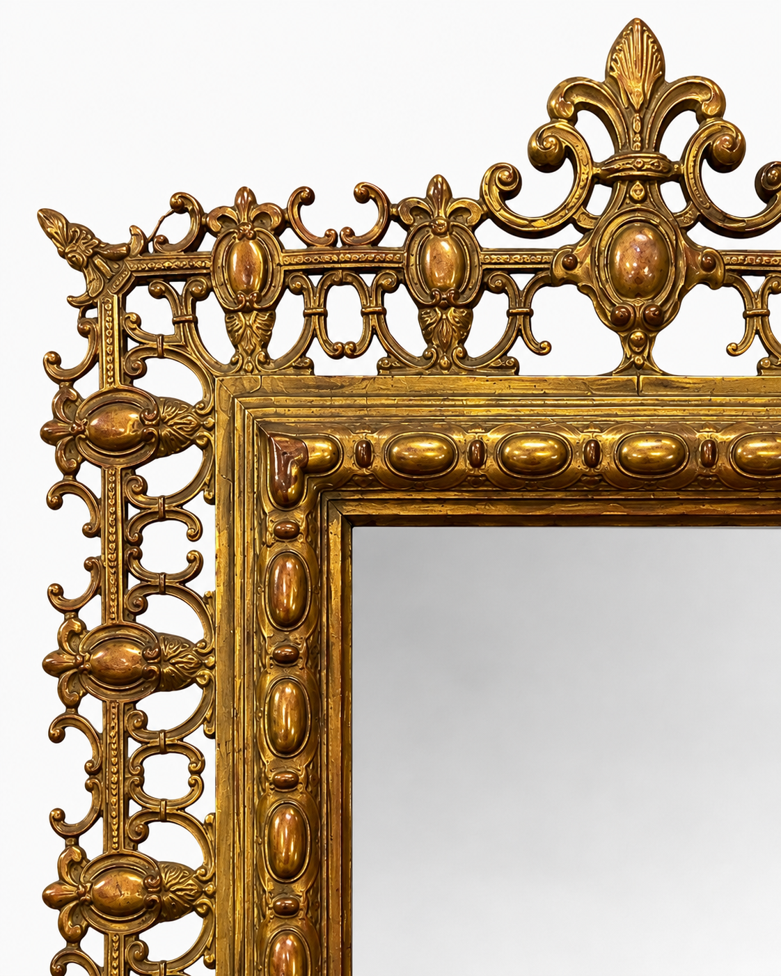 Antique Victorian Style Figural Wall Mirror Candle Sconces