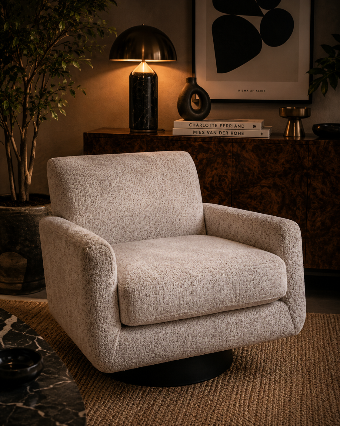 MCM Swivel Lounge Chair Newly Reupholstered